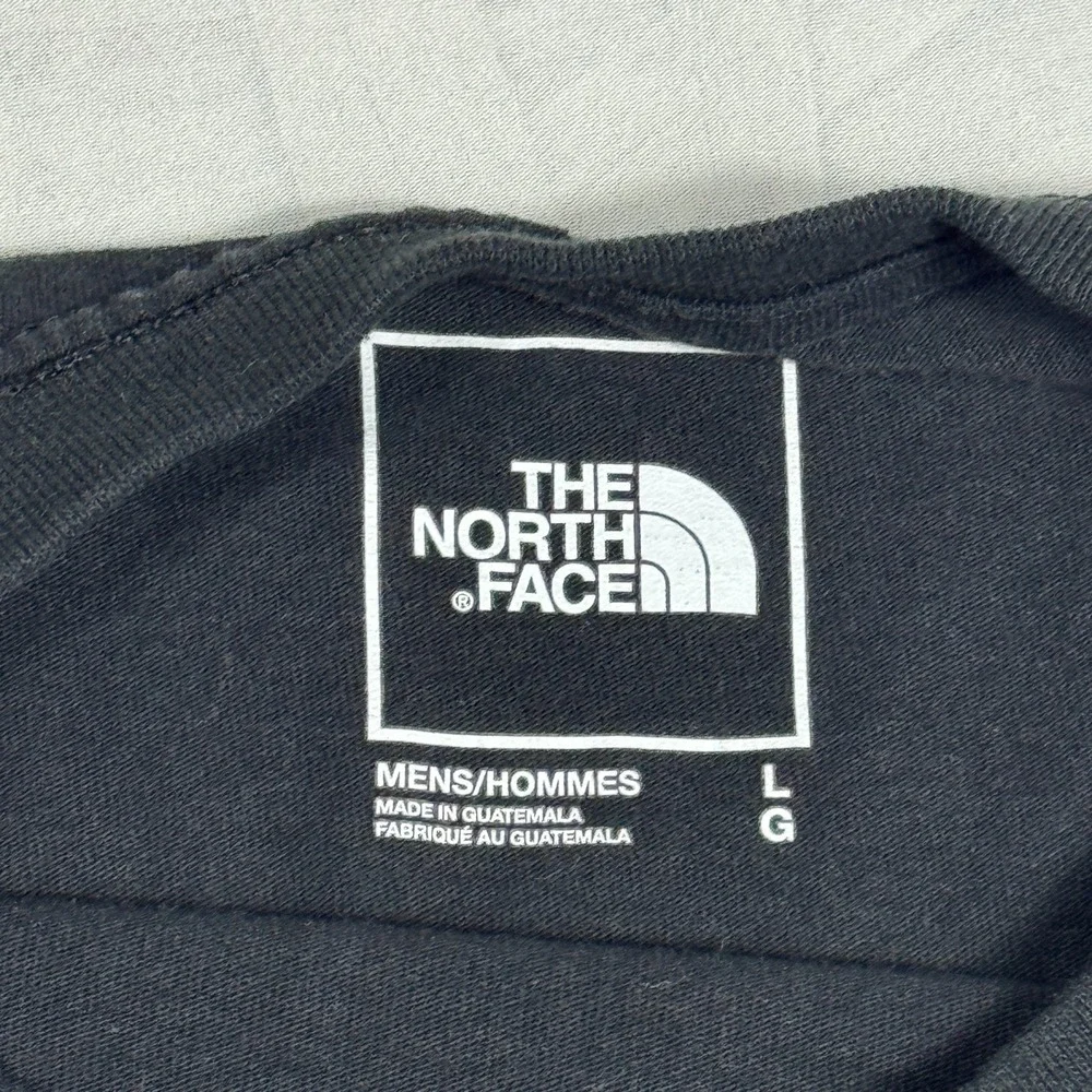 The North Face Mens T-Shirt Black Long Sleeve Everyday Comfort Graphic Tee Large